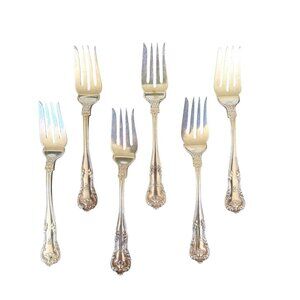 Gorham St. Regis Electro Silver Plate‎ 6" Dessert Forks Lot of 6 Monogram M.